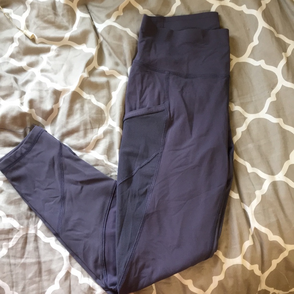 Lululemon crop legging, size 6: purple grey color